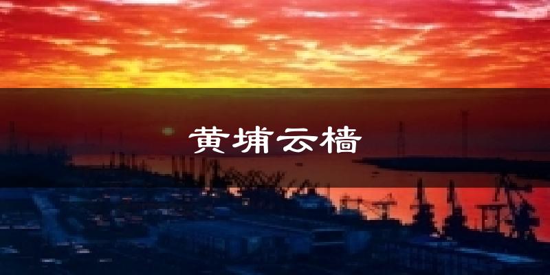 黄埔云樯今日天气